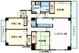 プリンセスパーク夙川の物件間取画像